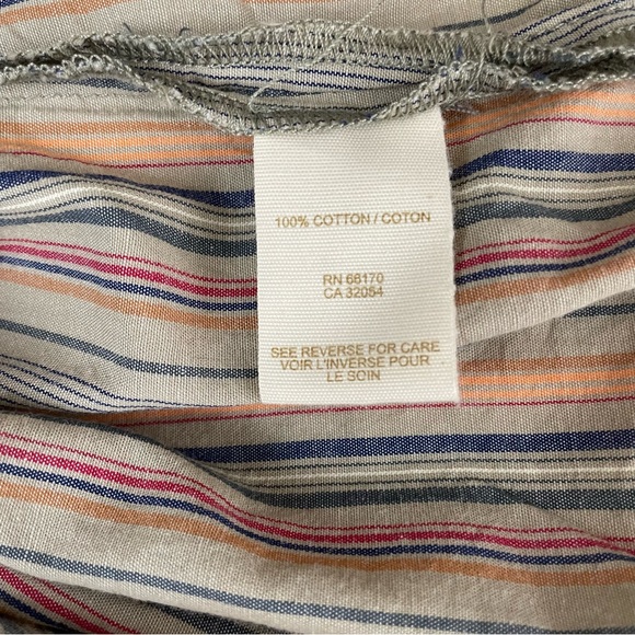Free People Peasant Boho Multi Colored Stripe Top - Picture 7 of 10